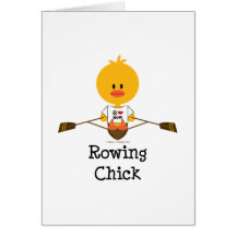 Rowing Chick Greeting Card