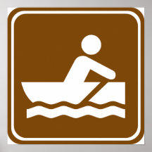 Rowing Highway Sign Print