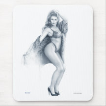 "ROXY"  Pinup girl mouse pad