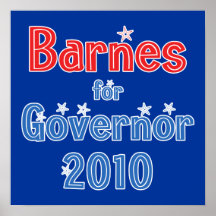 Roy Barnes for Governor 2010 Star Design Poster