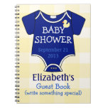 Royal Blue Baby Shower Spiral Notebook