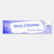 Royal Blue Floral Wine Label Bumper Stickers