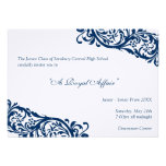 Royal blue traditional  junior formals senior prom custom invite