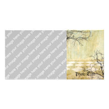 Royal Coordinates Background with Branches Photo Cards