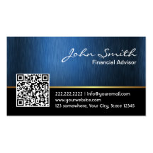 Royal QR code Financial Advisor Business Card