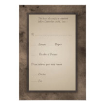 RSVP Card for Steampunk Zeppelin Wedding Set Invite