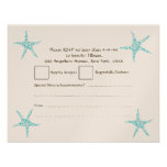 RSVP Wedding Blue Beach Starfish Invite