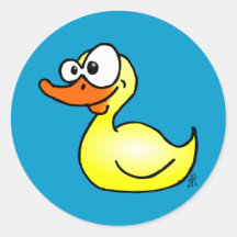 Rubber duck round stickers