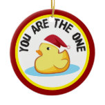 Rubber duckie you are the one christmas ornament ornaments