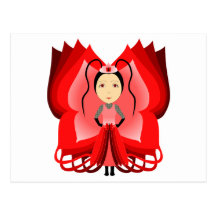 Ruby Butterfly Princess Post Cards