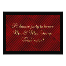 Ruby Red and Black -- Special Dinner Party Personalized Invite