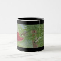 Ruby-throats at Feeder Mug
