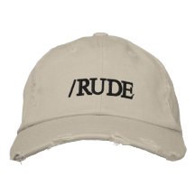 /RUDE EMBROIDERED BASEBALL CAP
