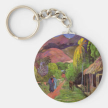 'Rue de Tahiti' - Paul Gauguin Keychain