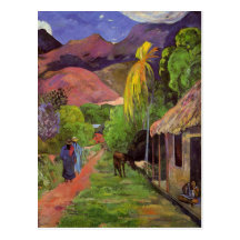 'Rue de Tahiti' - Paul Gauguin Postcard