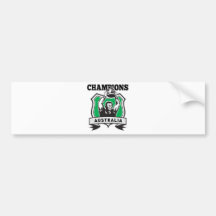 Rugby player Australia Champions shield Bumper Stickers