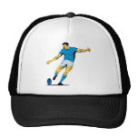 rugby player kicking the ball hat