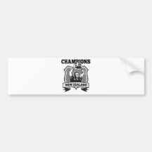 Rugby Player  New Zealand Champions Bumper Sticker