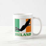 rugby playing diving try ireland flag coffee mugs
