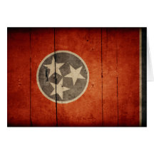 Rugged Wood Tennessee Flag Cards