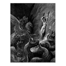 Ruggiero Rescuing Angelica by Gustave Doré Post Card