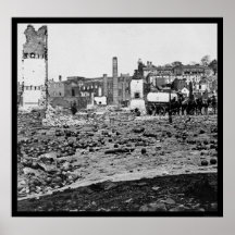 Ruins of the Arsenal Grounds in Richmond 1865 Poster
