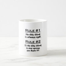 Rule City Clerk Coffee Mugs