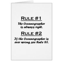 Rule Oceanographer Greeting Card