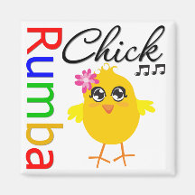 Rumba Chick Fridge Magnets