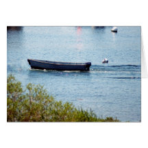Runaway Boat Greeting Card