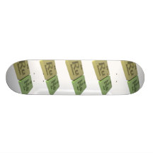Rune as Ru Ruthenium and Ne neon Custom Skate Board