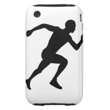 Runner Black Silhouette Shadow iPhone 3 Tough Covers