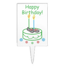 Runner's Birthday - Running Party Cake Picks