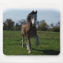 Running Clydesdale Mouse Mats