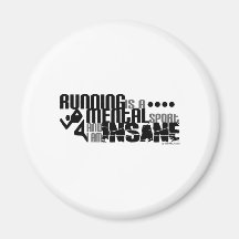 Running is a Mental Sport Refrigerator Magnet