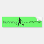 Running - It's an ADDICTION! bumper Bumper Sticker