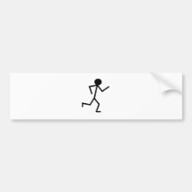 Running Stickman Bumper Sticker