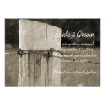 Rural Fence Post Country Wedding Save the Date Invite