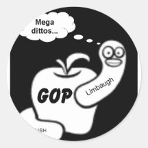 RushNGOP Round Stickers