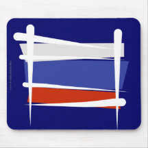 Russia Brush Flag Mousepads