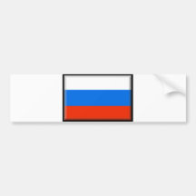 Russia Flag Bumper Sticker