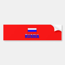Russia flag bumper stickers