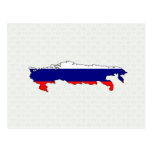 Russia Flag Map full size Post Card