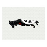 Russia Trendy Peace Sign with Russian map Postcard