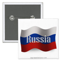 Russia Waving Flag Pin