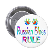Russian Blues Rule Pinback Buttons