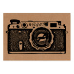 Russian Camera - Black on Cardboard Tex Business Card