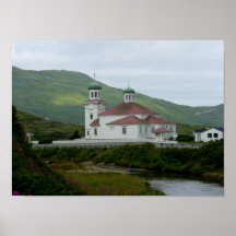 Russian Orthodox Church on Unalaska Island Poster