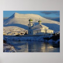 Russian Orthodox Church on Unalaska Island Poster