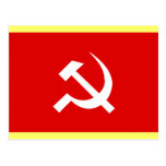 Russian USSR Hammer & Sickle Flag Post Card